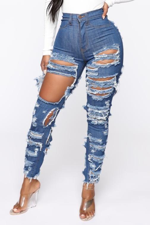 Driprime DimePiece TM. Ripped N' Shredded Skinny Jeans (Women's)