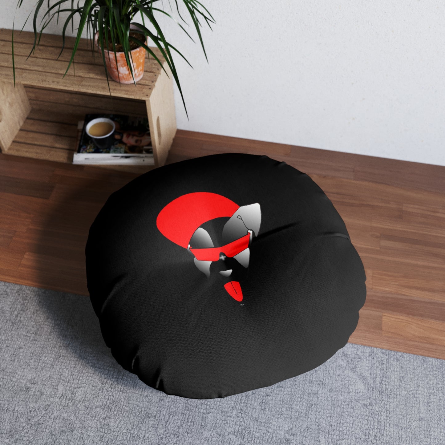 Driprime Streetwear DripDecor TM. Character Round Tufted Floor Pillow