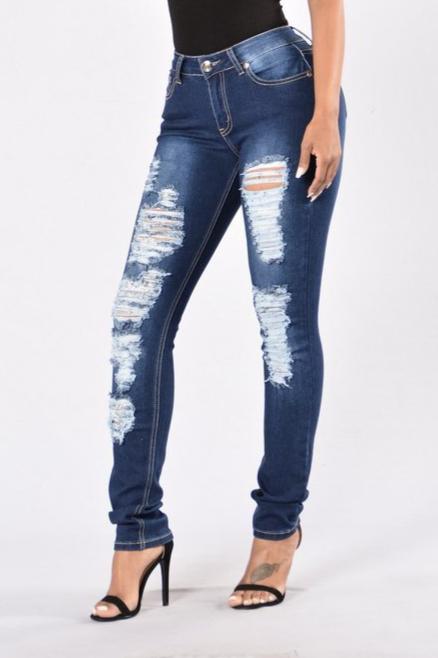 Driprime Bootaylicious TM. Ripped N' Shredded Skinny Jeans (Women's)