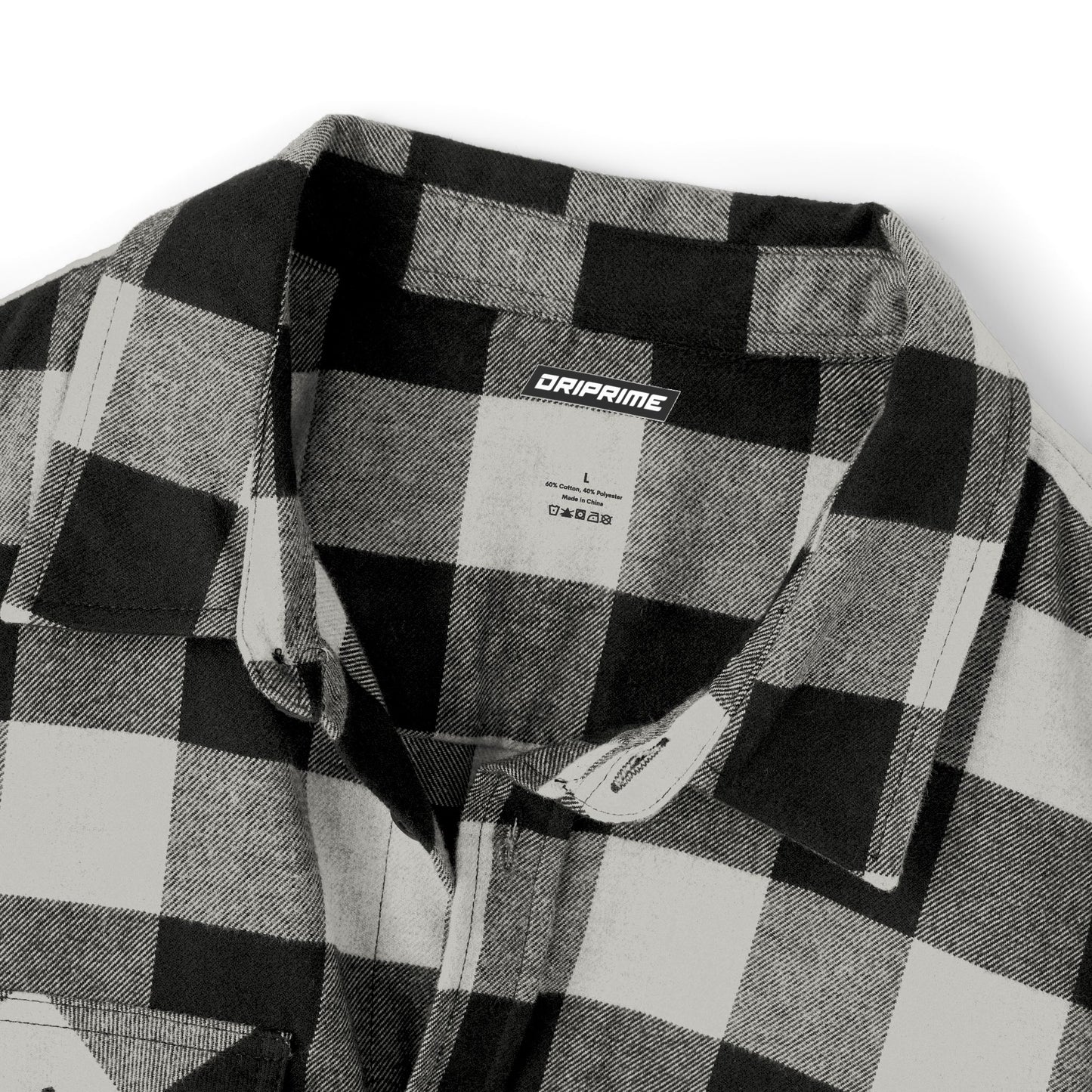 Driprime Streetwear Iconic Dog TM. Flannel Shirt (Men's)