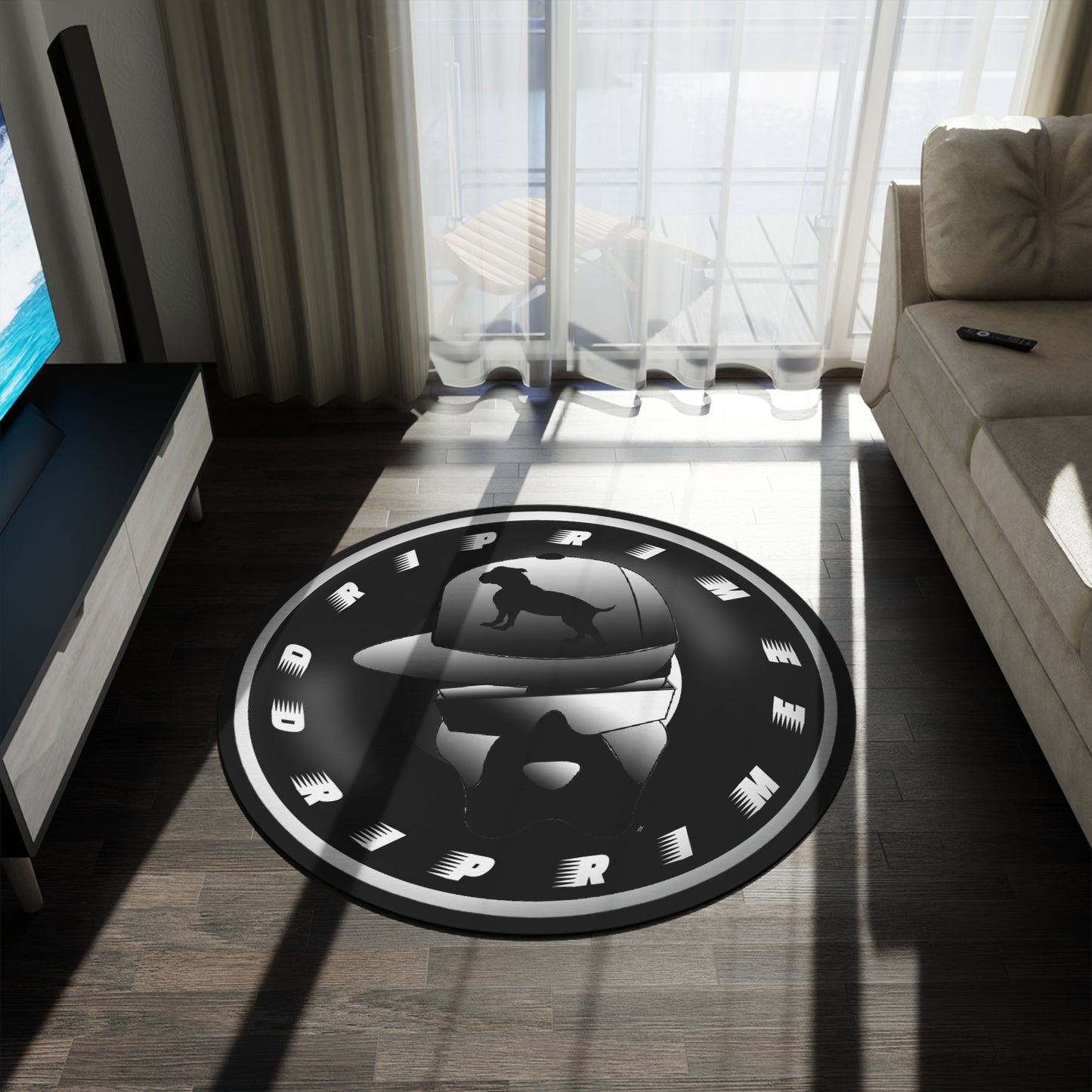 Driprime Streetwear Character DripDecor TM. Round Rug