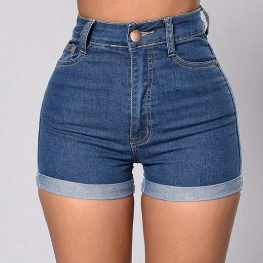 Driprime DimePiece TM. High Waisted Denim Shorts (Women's)