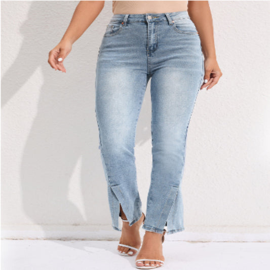 Driprime SnatchWaist TM. Stretch/Split Straight Jeans (Women's)