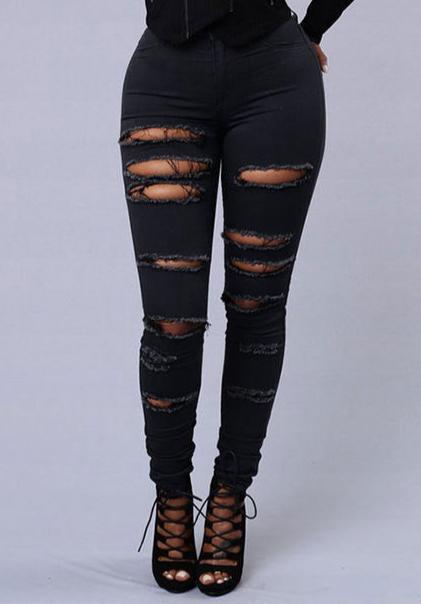 Driprime Curvacious TM. Ripped Skinny Jeans (Women's)