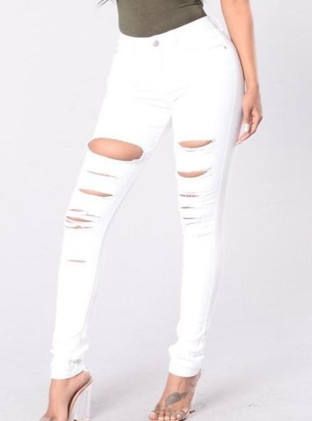 Driprime SnatchWaist TM. Ripped Skinny Jeans (Women's)