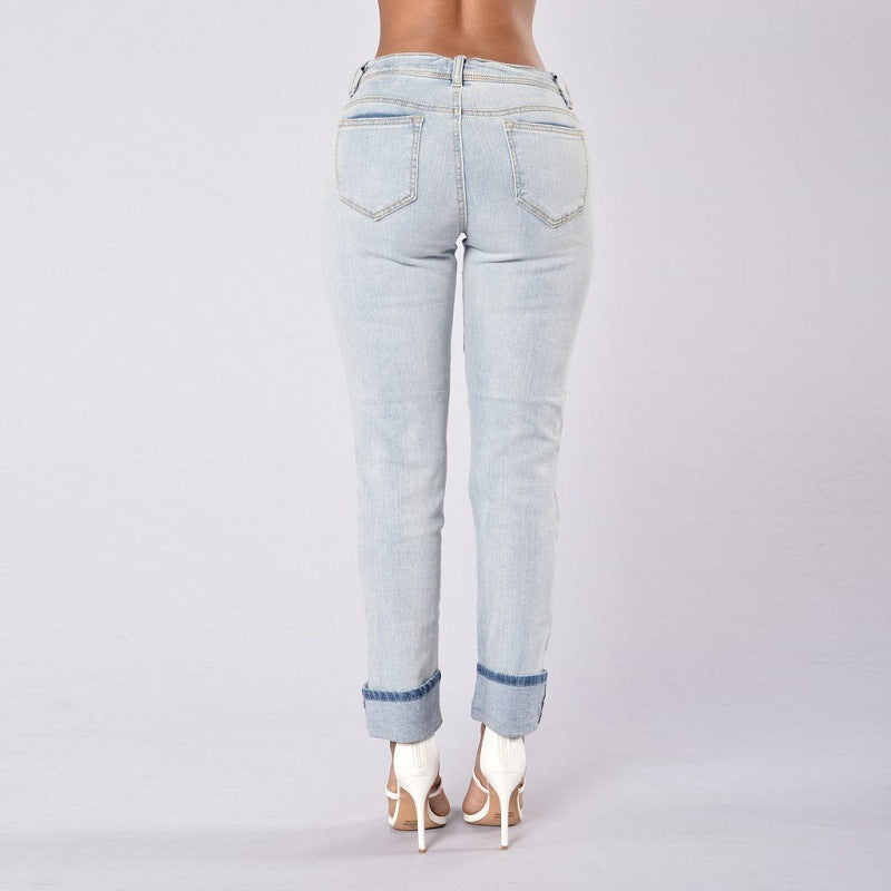 Driprime SnatchWaist TM. Ripped N' Shredded Skinny Jeans (Women's)