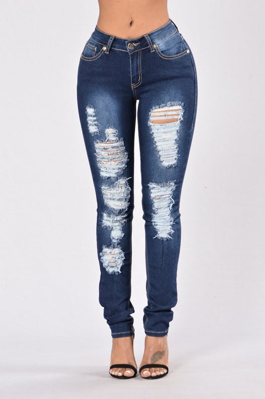 Driprime Bootaylicious TM. Ripped N' Shredded Skinny Jeans (Women's)