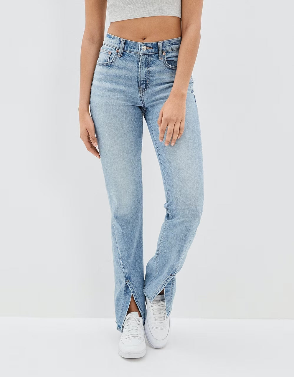 Driprime SnatchWaist TM. Stretch/Split Straight Jeans (Women's)