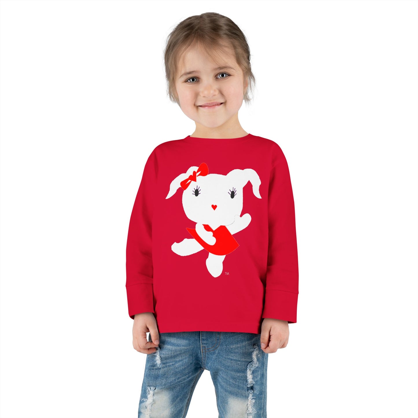 Driprime Toddler Cutie Pie TM. Character Long Sleeve Tee (Girls)