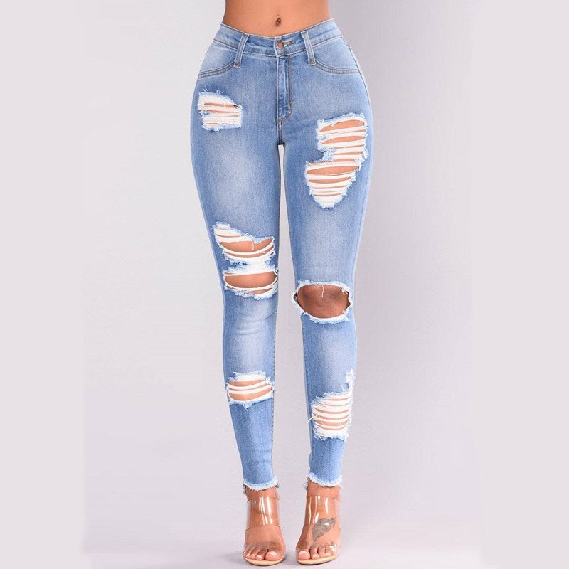 Driprime SnatchWaist TM. Ripped Skinny Jeans (Women's)