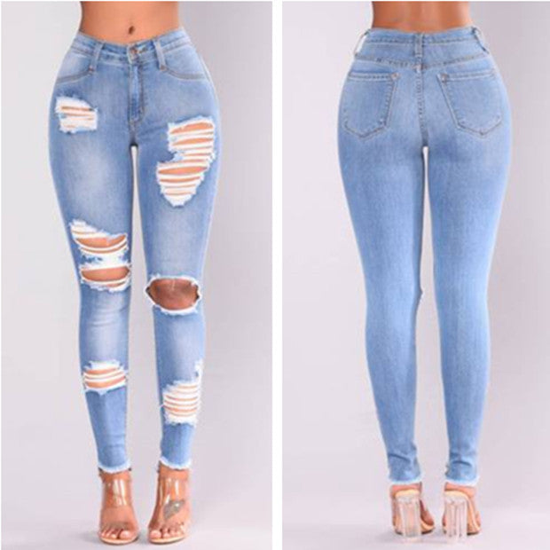 Driprime SnatchWaist TM. Ripped Skinny Jeans (Women's)