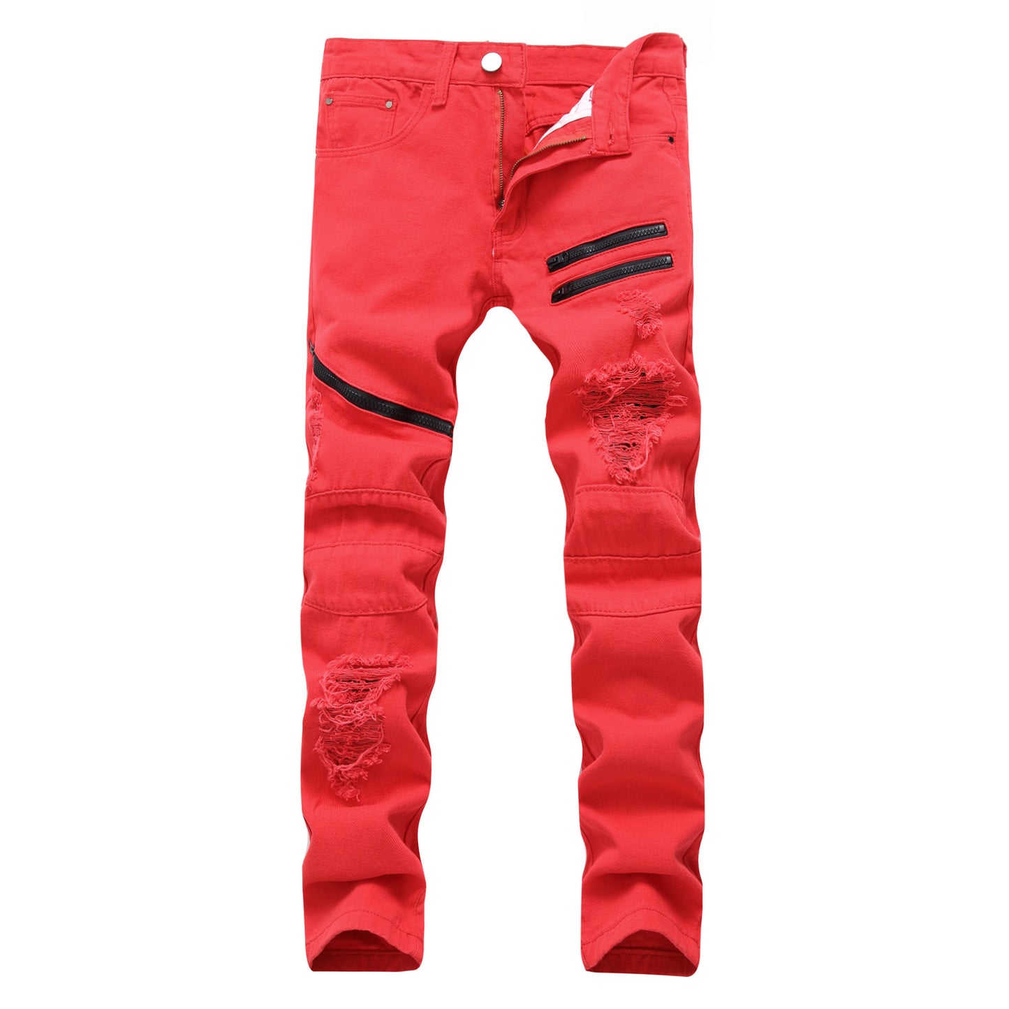 Drirprime Streetwear Skinny Zipper Jeans (Men's)