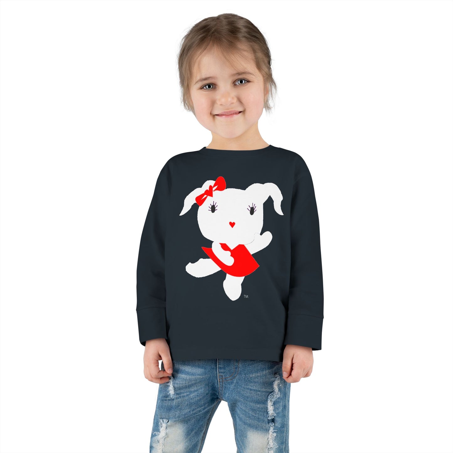 Driprime Toddler Cutie Pie TM. Character Long Sleeve Tee (Girls)