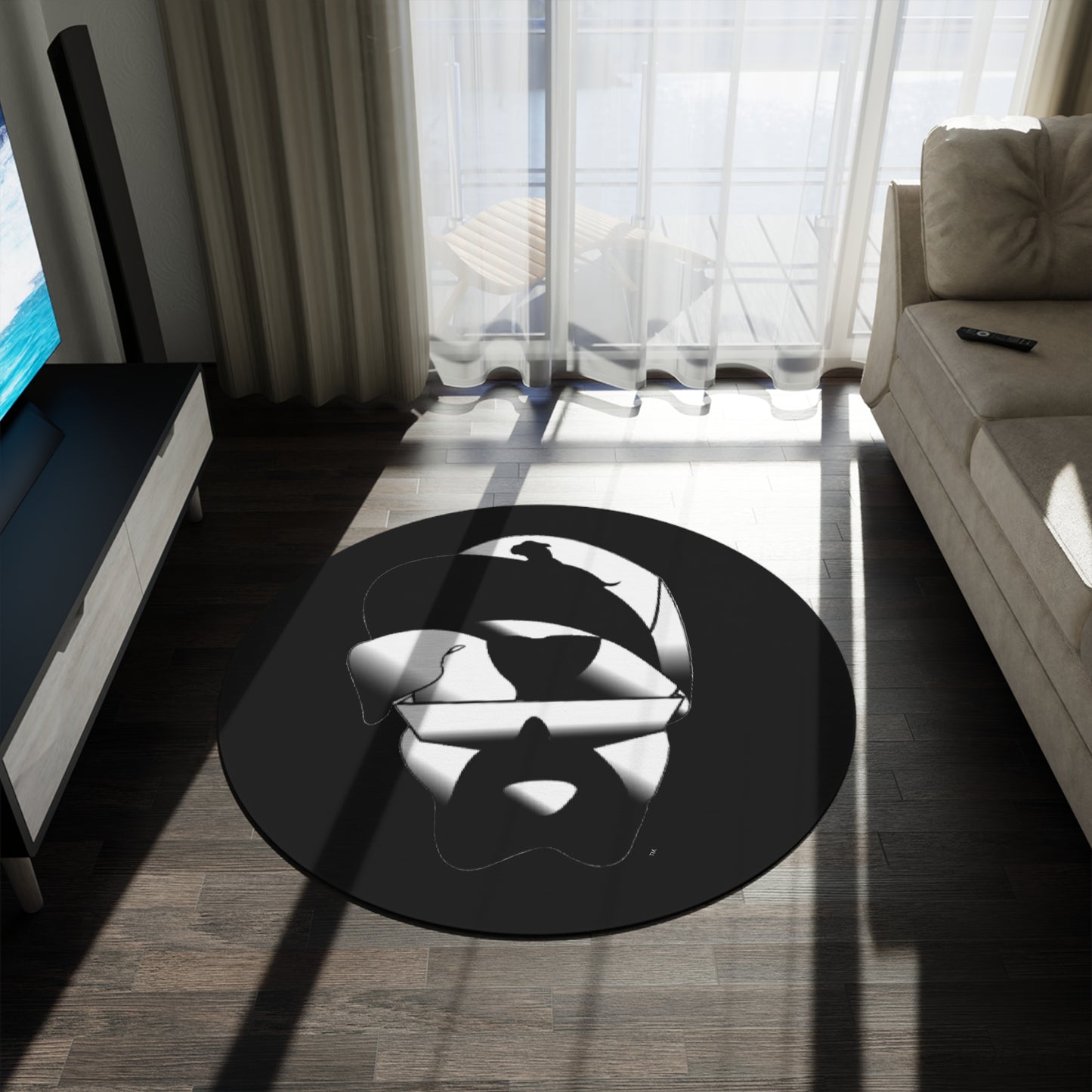 Driprime Streetwear Character DripDecor TM. Round Rug