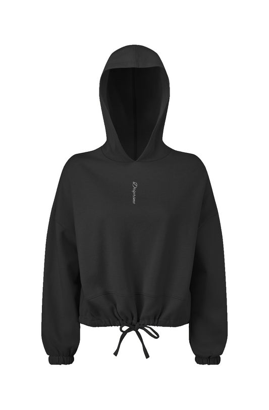 Ladies' Cropped Oversize Hooded Sweatshirt