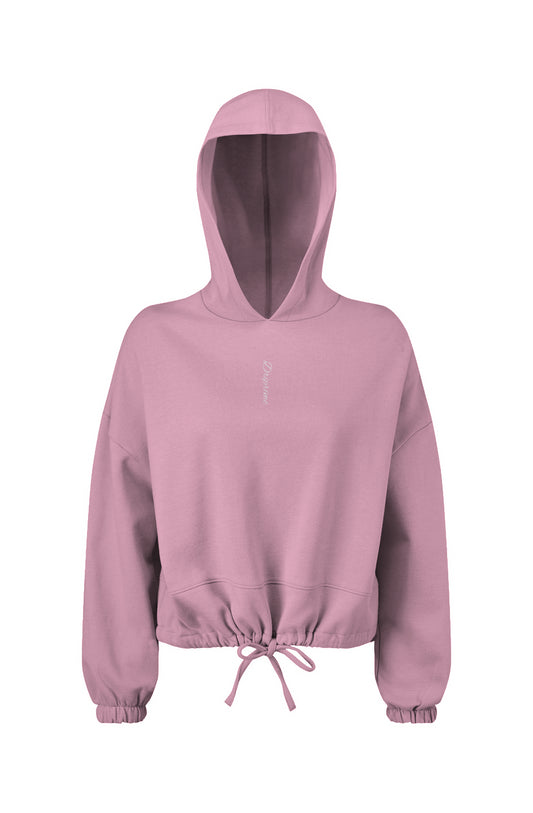 Ladies' Cropped Oversize Hooded Sweatshirt