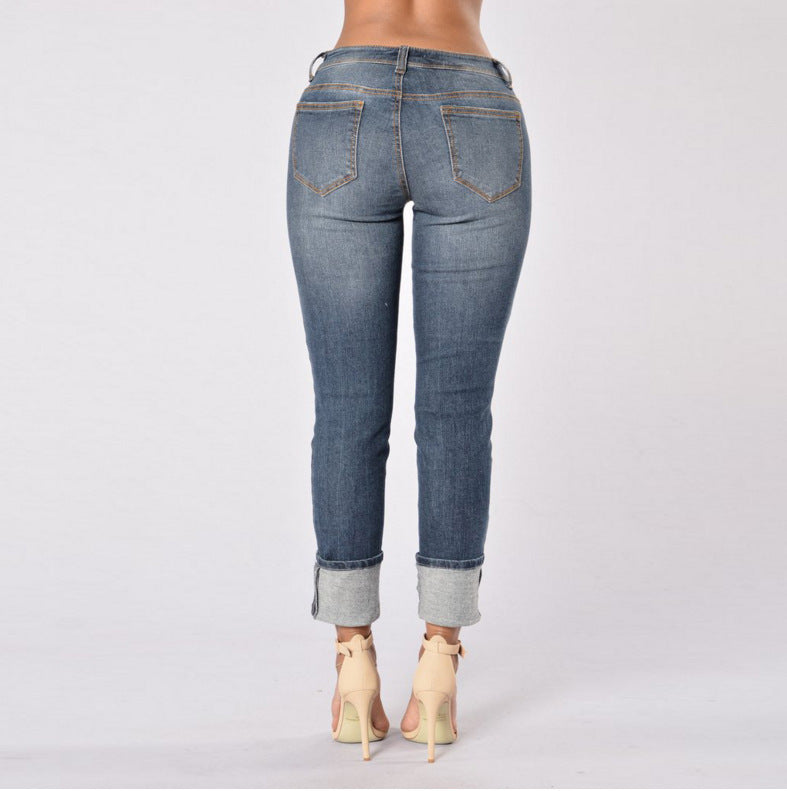 Driprime SnatchWaist TM. Ripped N' Shredded Skinny Jeans (Women's)