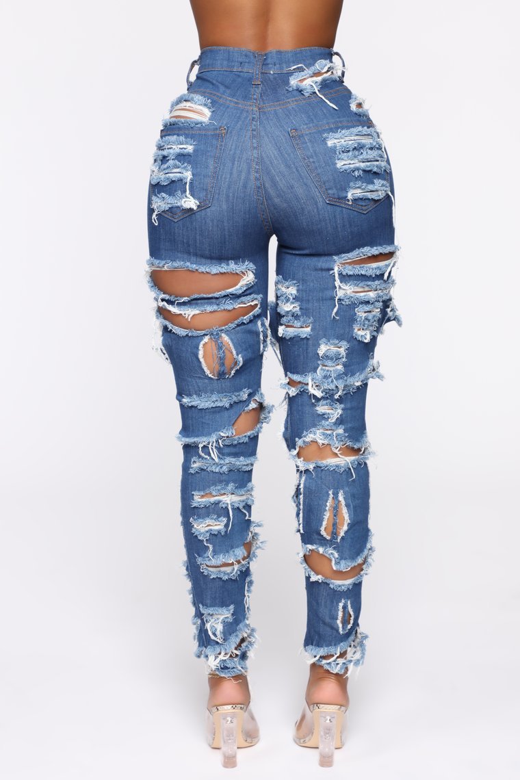 Driprime DimePiece TM. Ripped N' Shredded Skinny Jeans (Women's)