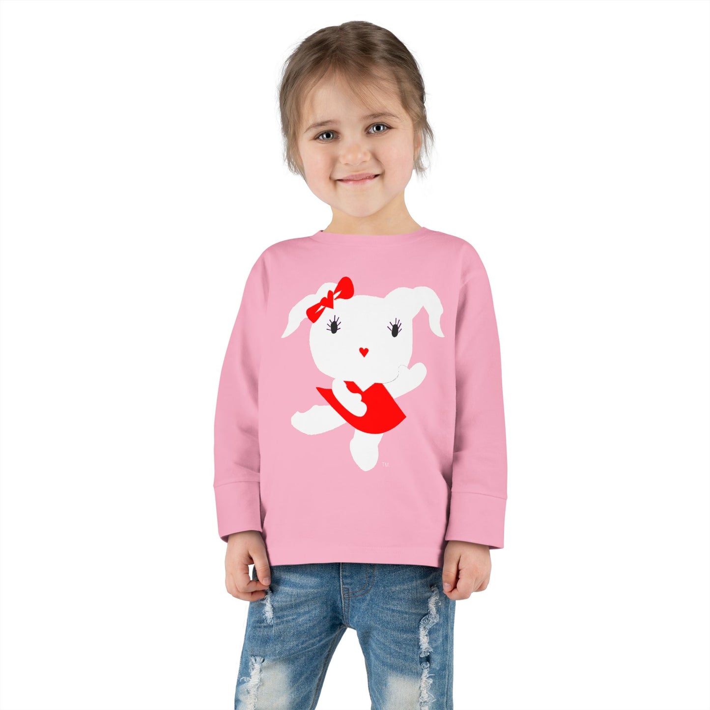 Driprime Toddler Cutie Pie TM. Character Long Sleeve Tee (Girls)