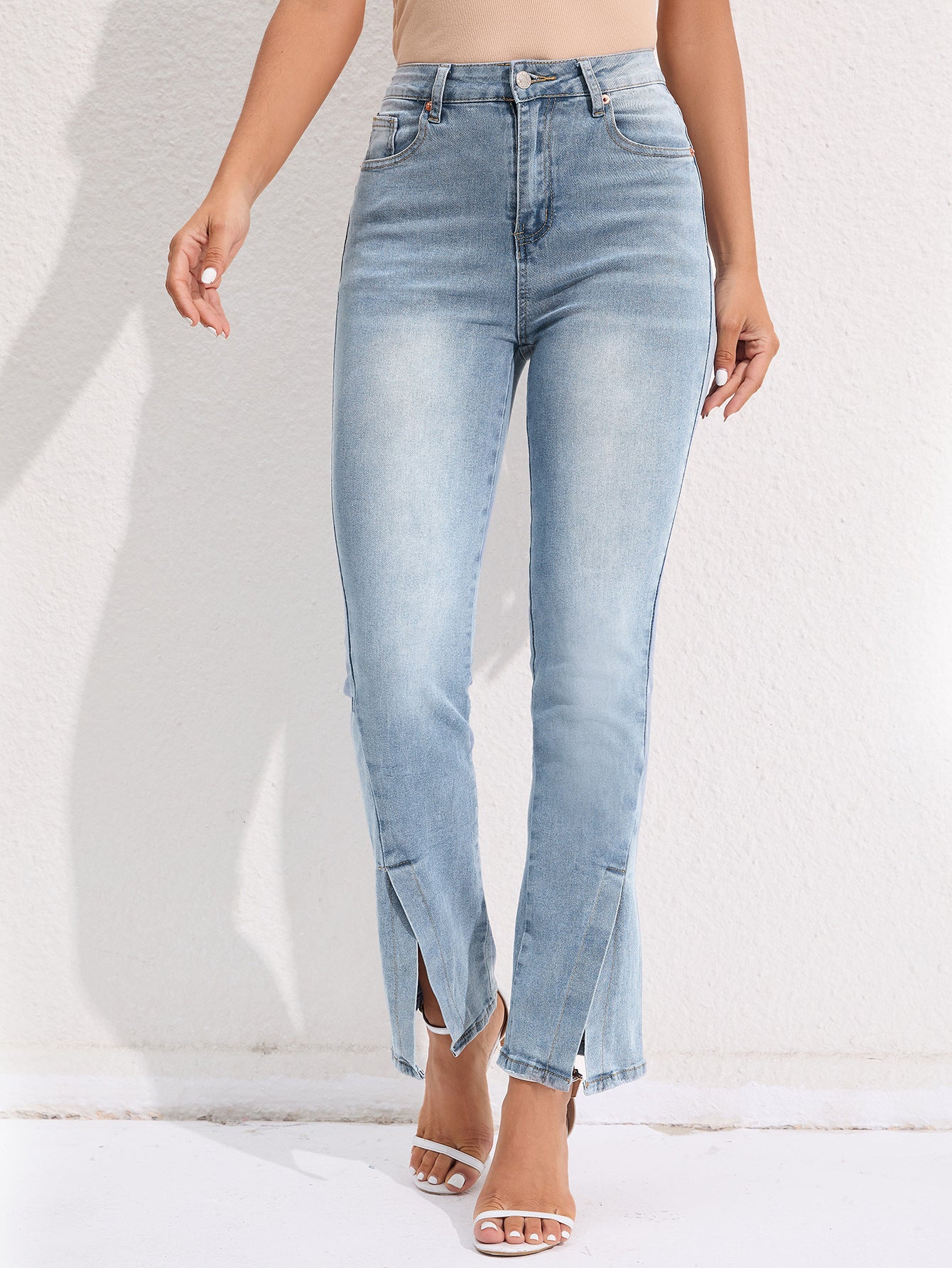 Driprime SnatchWaist TM. Stretch/Split Straight Jeans (Women's)