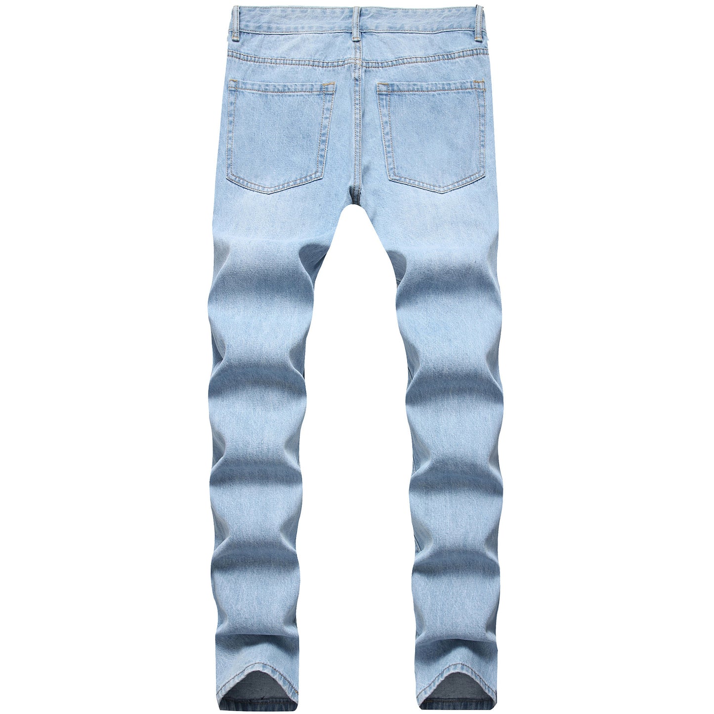 Driprime Streetwear Light Blue Ripped Skinny Jeans (Men's)