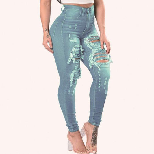 Driprime Bootylicious TM. High Waisted Ripped Skinny Jeans (Women's)