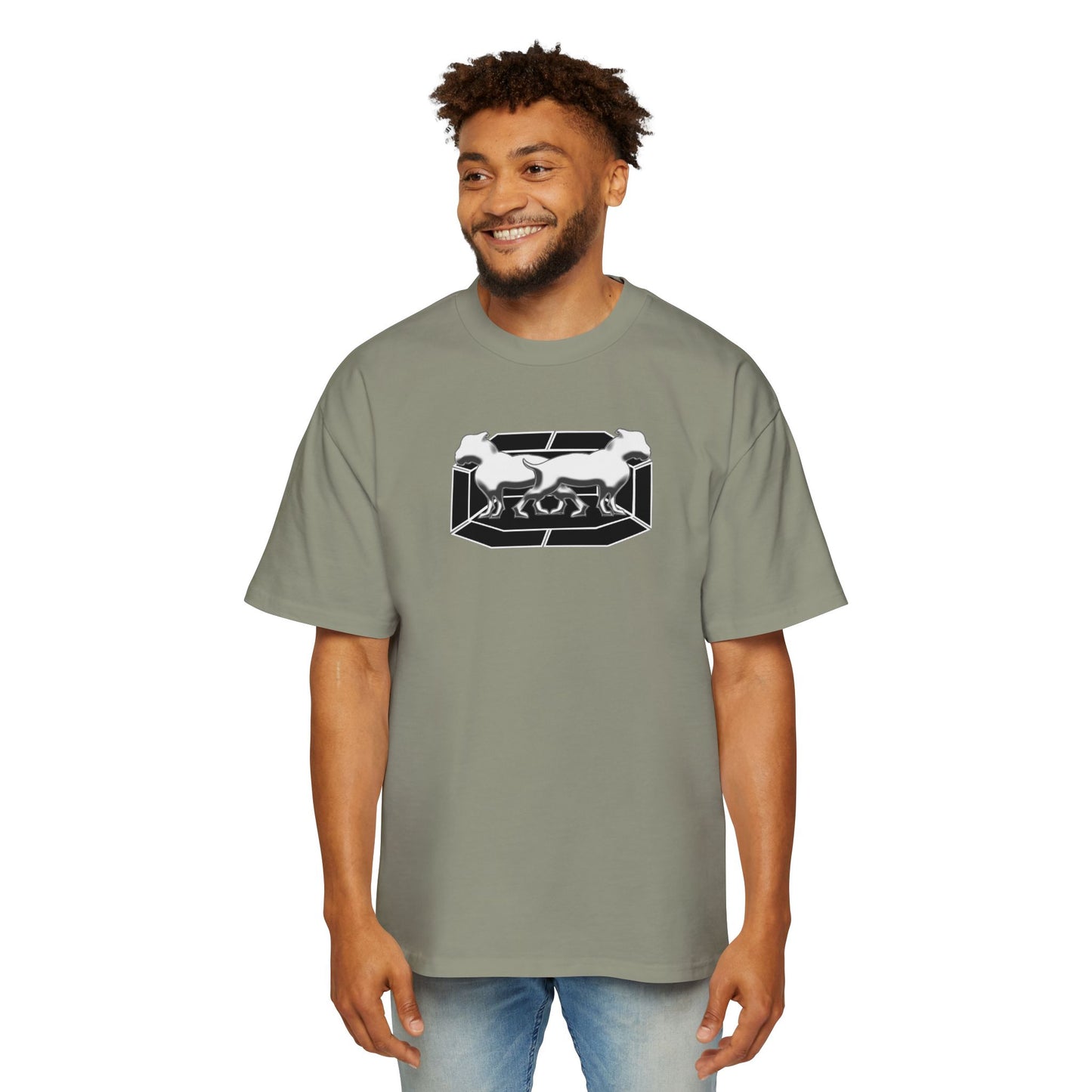 Driprime Streetwear Double Dogg Octagon TM. Oversized T-Shirt (Men's)