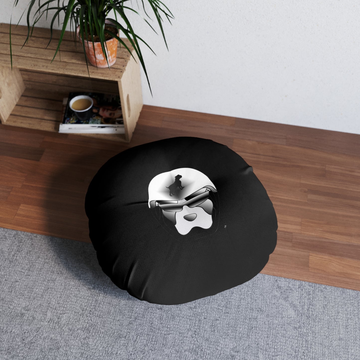 Driprime Streetwear DripDecor TM. SkateDogg TM. Round Tufted Floor Pillow