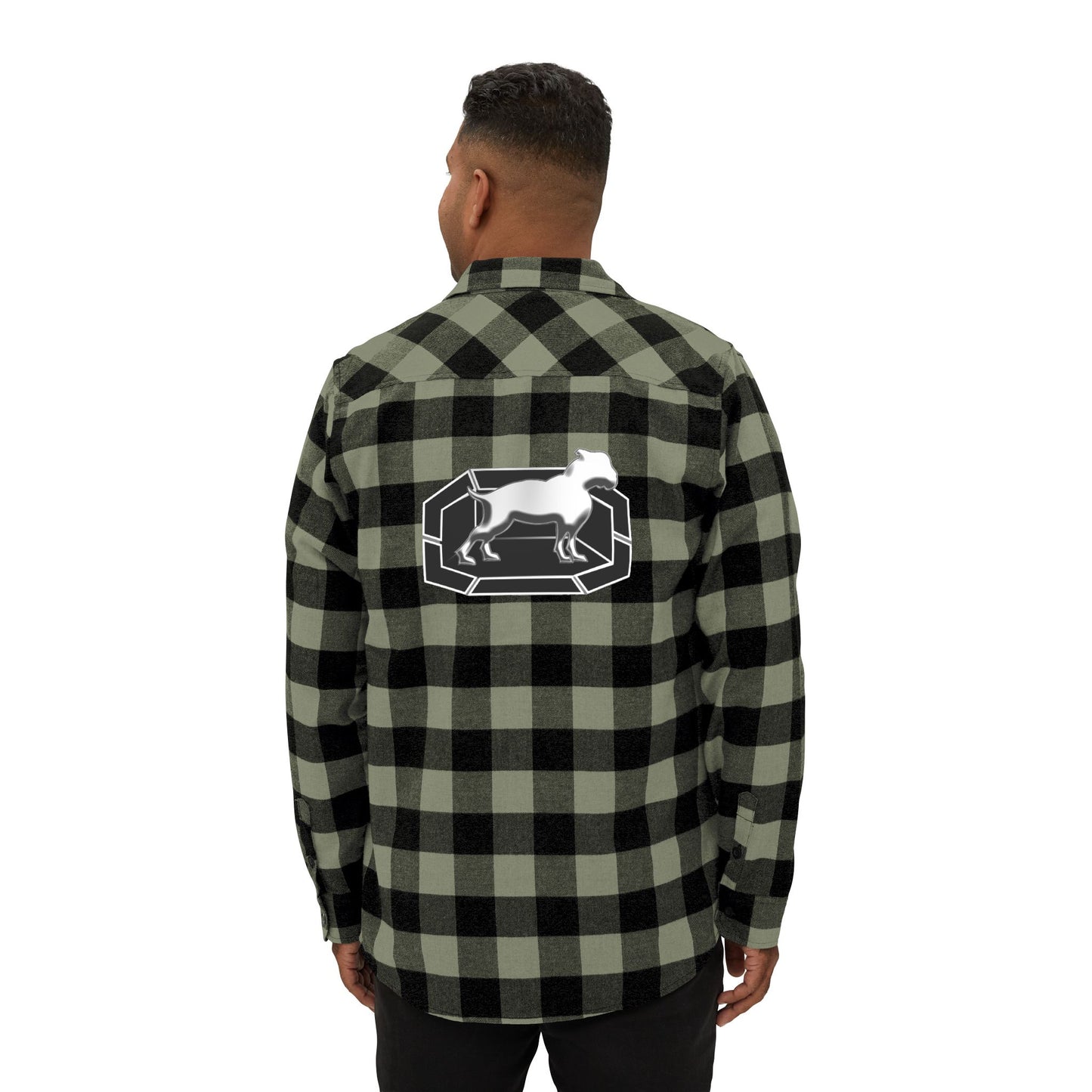 Driprime Streetwear Triple Octagon Dog TM. Flannel Shirt (Men's)