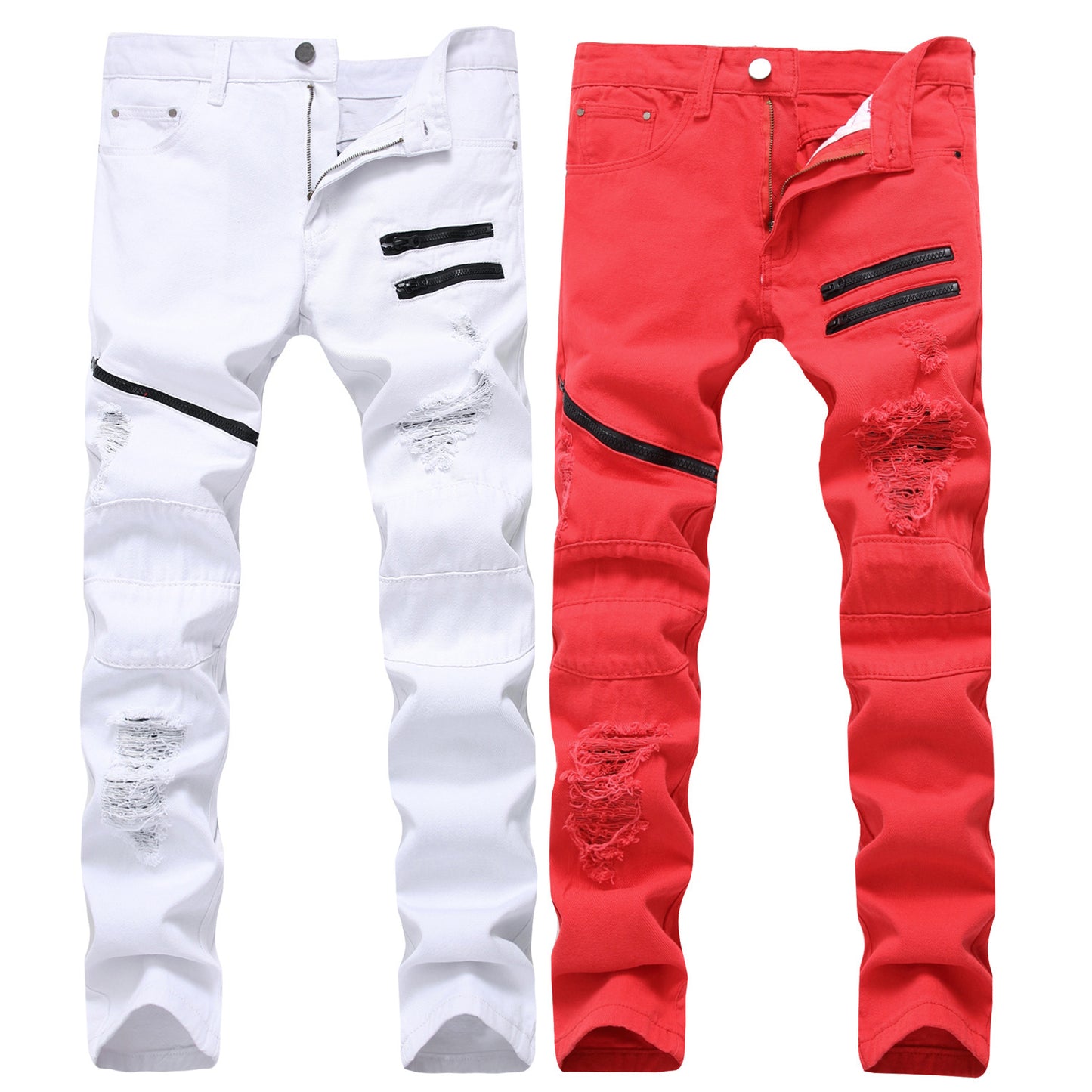 Drirprime Streetwear Skinny Zipper Jeans (Men's)