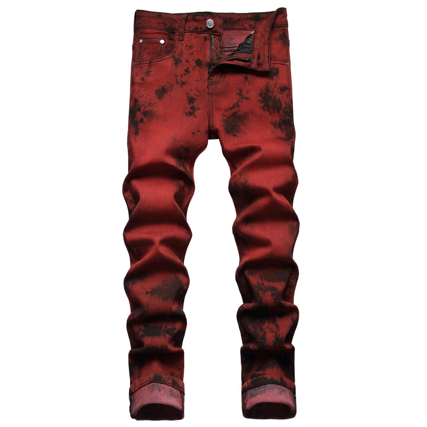 Driprime Streetwear Red Brick Stretch Skinny Jeans (Men's)