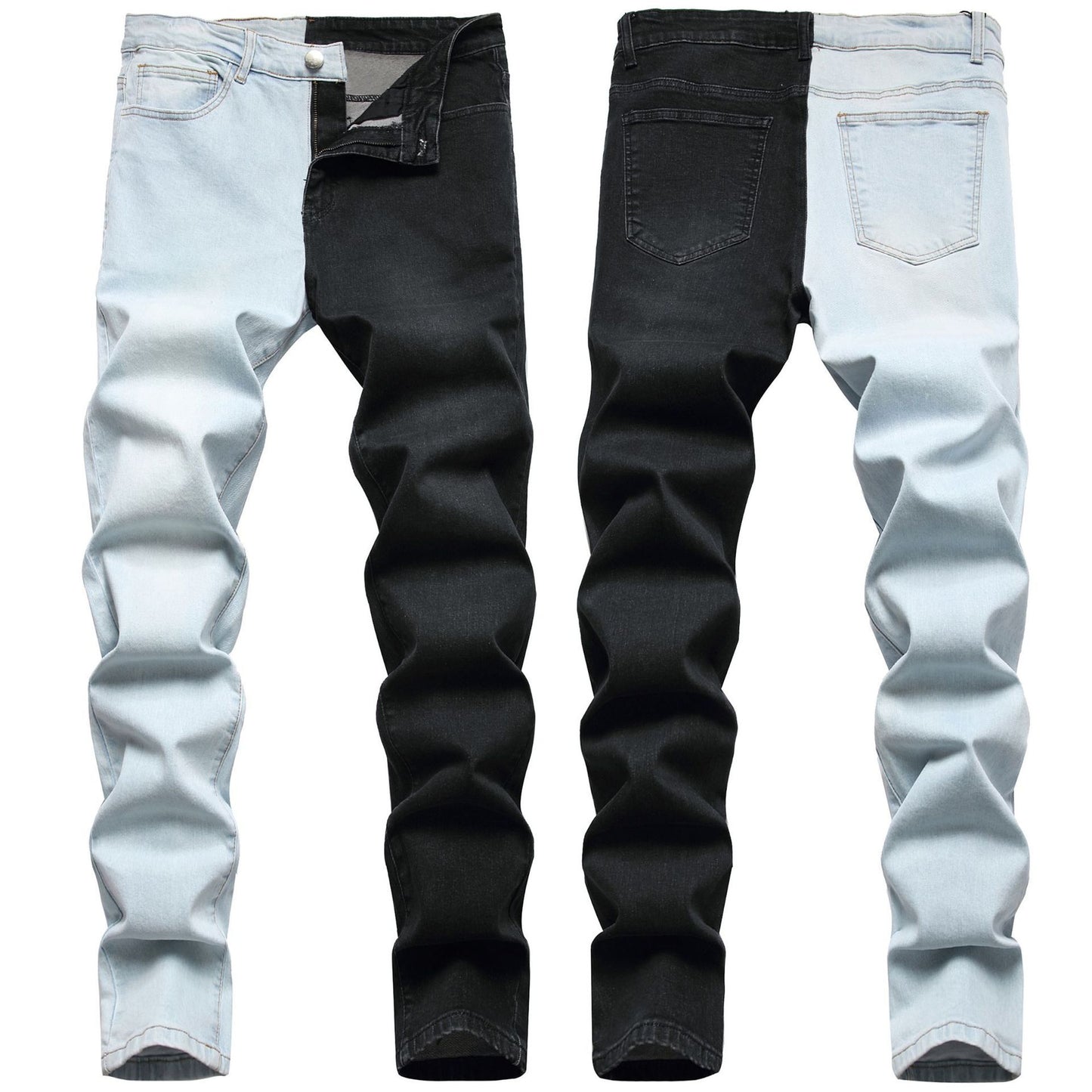 Driprime Streetwear Two-Color Stretch Skinny Jeans (Men's)