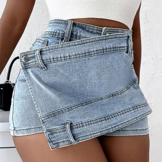 Driprime DimePiece TM. High Waist Denim Shortskirt (Women's)