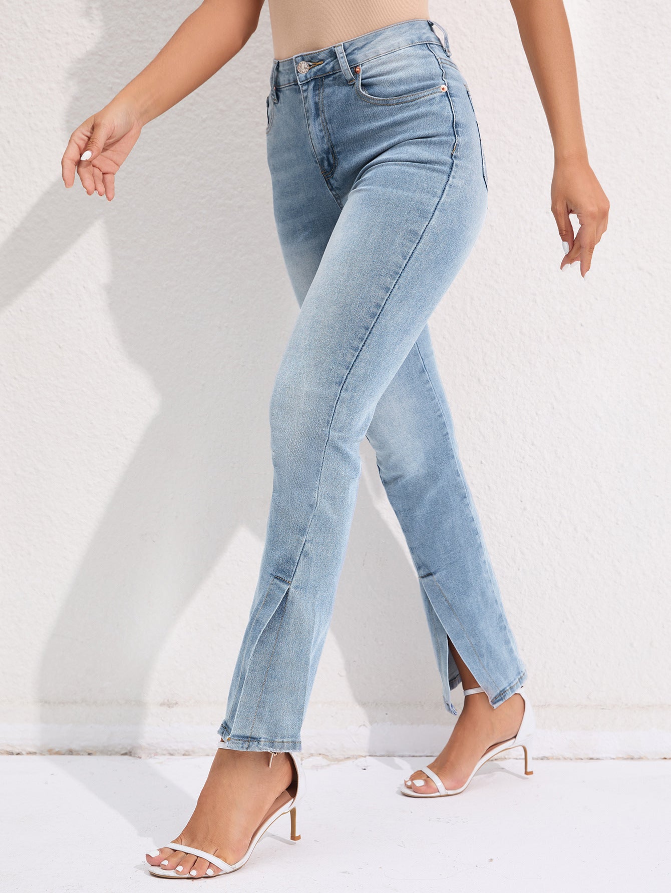 Driprime SnatchWaist TM. Stretch/Split Straight Jeans (Women's)