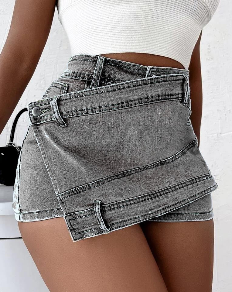 Driprime DimePiece TM. High Waist Denim Shortskirt (Women's)